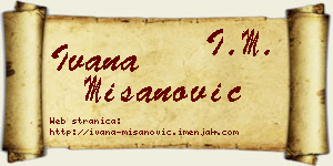 Ivana Mišanović vizit kartica